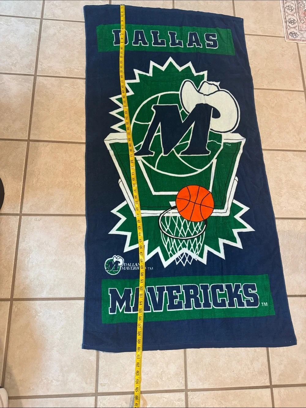 NBA Dallas Mavericks Navy, Green and Orange Team Beach Towel